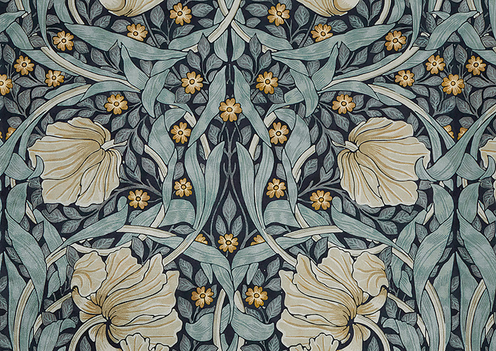 William Morris At Home Pimpernel Velvet, Indigo - Twist&Fit Roman Blind - Image 8
